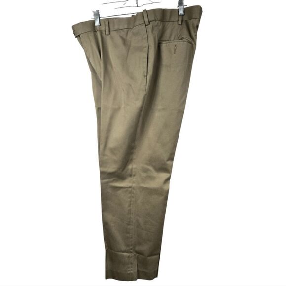 Perry Ellis Portfolio 38/29 Men Twill Dress Pant No-Iron Flat Front Tan Straight - Picture 7 of 13